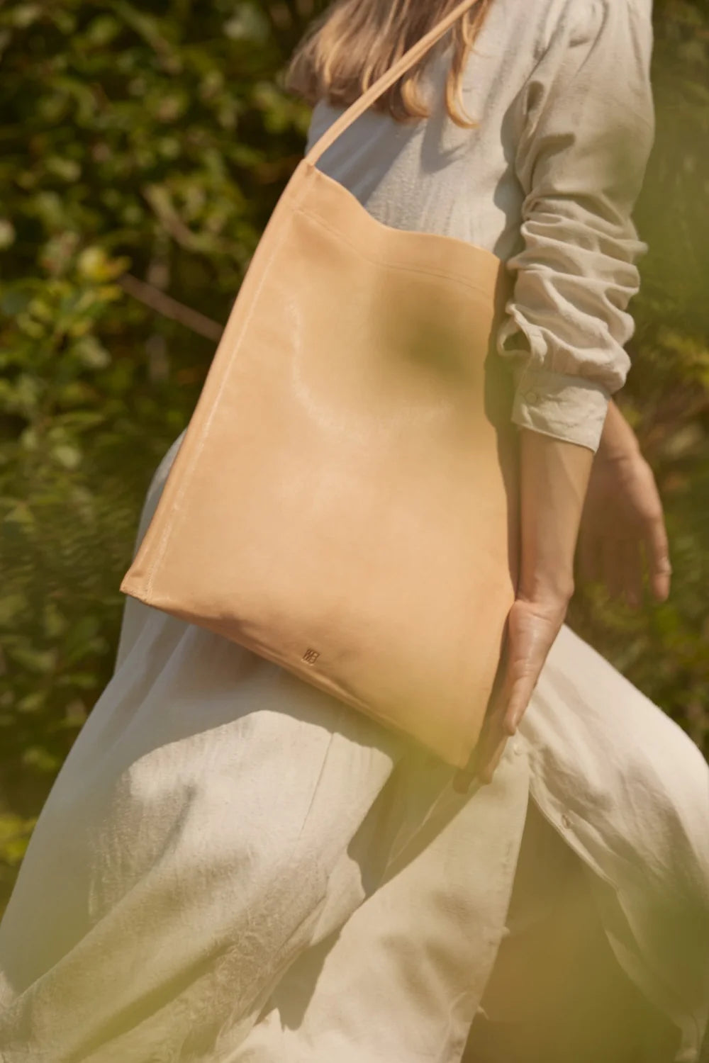 MARAI Tote Bag - Natural/Black Leather