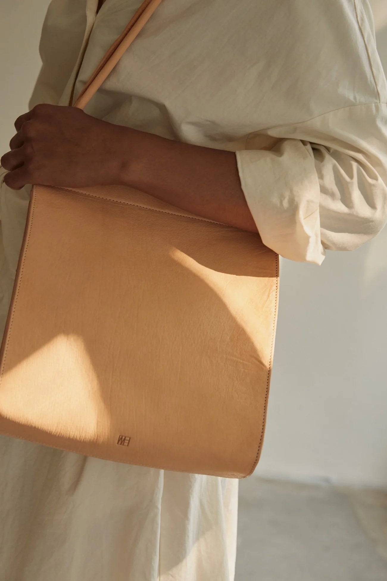 MARAI Handbag - Natural/Black Leather