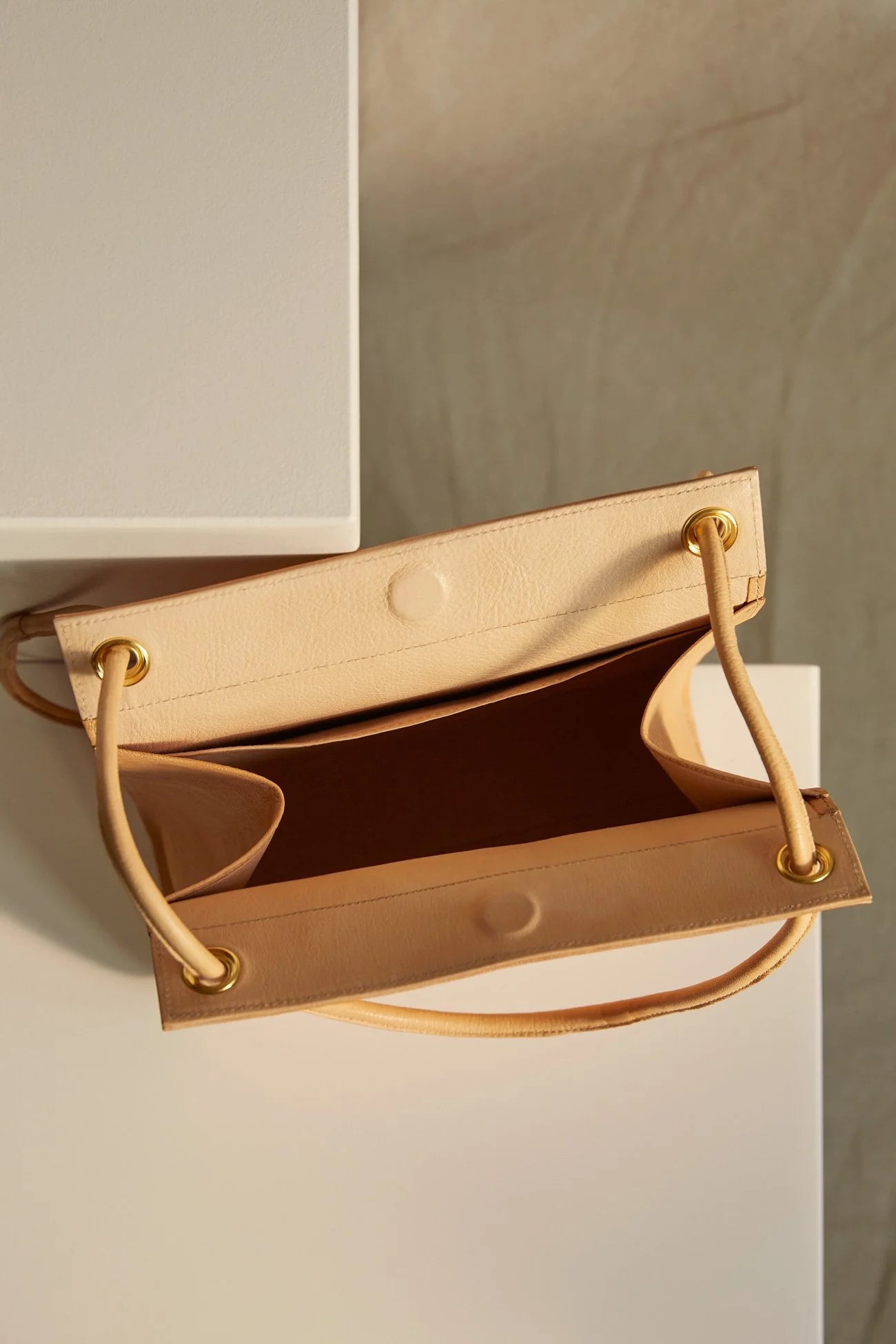 MARAI Handbag - Natural/Black Leather