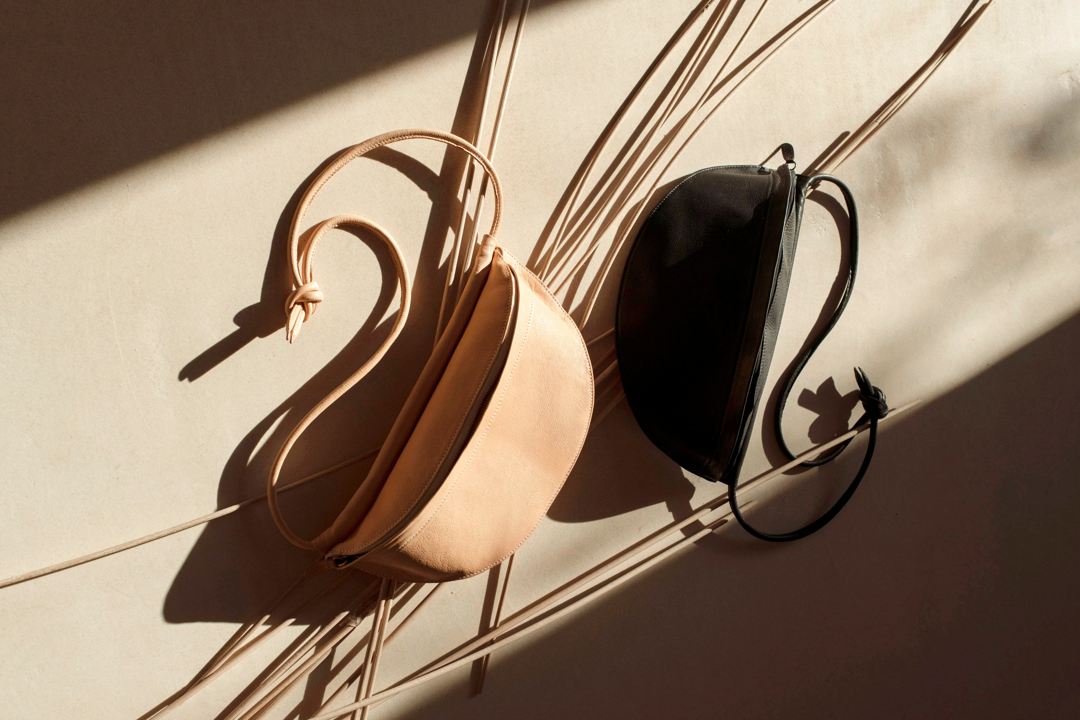 MARAI Sling Bag - Natural/Black Leather
