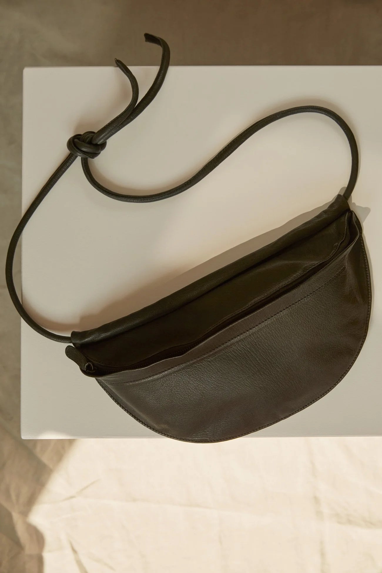 MARAI Sling Bag - Natural/Black Leather