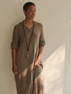 MARAI Lanyard - Natural/Black Leather