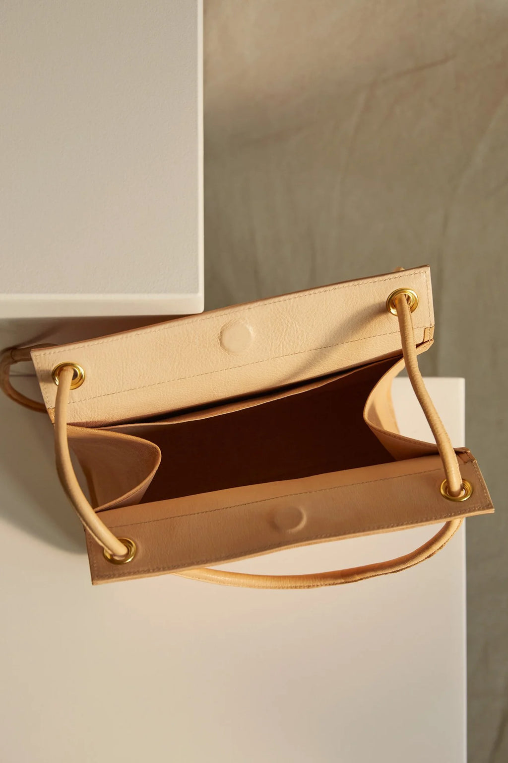 MARAI Handbag - Natural/Black Leather
